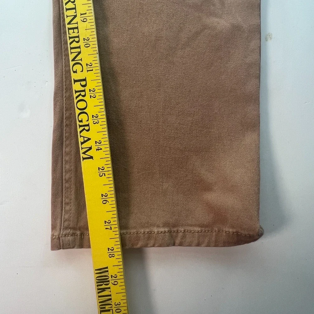 Iron Co Men's Jeans 38x30 Actual 28L Khaki Tan Brushed Cotton Stretch Denim‎